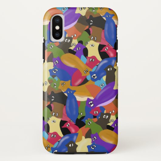 Crazy Cross Eyed Planarian Worms Case-Mate iPhone Case (Achterkant)