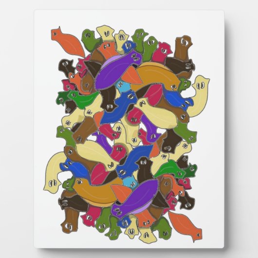 Crazy Cross Eyed Planarian Worms Design 2 Fotoplaat (Voorkant)