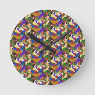 Crazy Cross Eyed Planarian Worms over design Ronde Klok