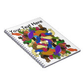 Crazy Cross Eyed Planarian Worms Redesign Notitieboek (Rechterzijde)