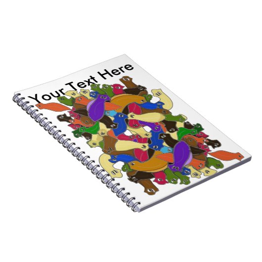 Crazy Cross Eyed Planarian Worms Redesign Notitieboek (Rechterzijde)