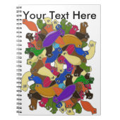 Crazy Cross Eyed Planarian Worms Redesign Notitieboek (Voorkant)