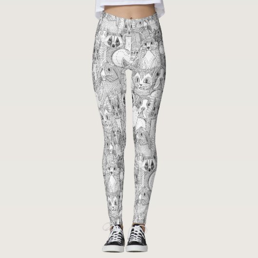 Crazy Cross Stitch Critters Leggings (Voorkant)