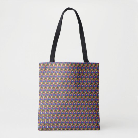 Crazy Cross-yed planarian Tote Bag (Voorkant)