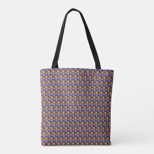 Crazy Cross-yed planarian Tote Bag (Achterkant)