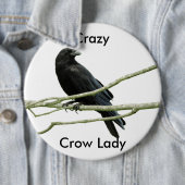 Crazy Crow Lady Button (In situ)