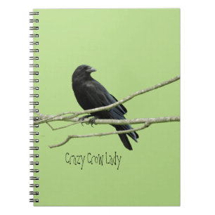 Crazy Crow Lady-laptop Notitieboek