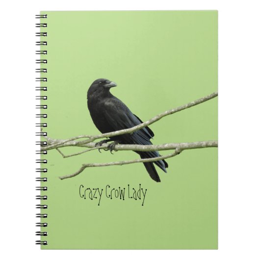 Crazy Crow Lady-laptop Notitieboek (Voorkant)