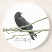 Crazy Crow Lady Onderzetter (Voorkant)