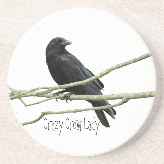 Crazy Crow Lady Onderzetter (Voorkant)