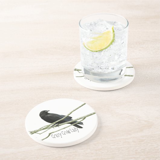 Crazy Crow Lady Onderzetter (Zijkant)