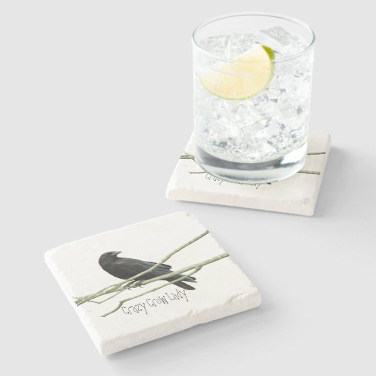 Crazy Crow Lady Onderzetter (Zijkant)