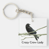 Crazy Crow Lady Sleutelhanger (Voorkant)