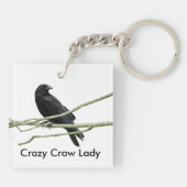 Crazy Crow Lady Sleutelhanger (Achterkant)