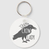 Crazy Crow Lady Sleutelhanger (Voorkant)
