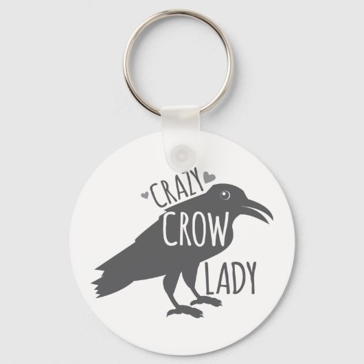 Crazy Crow Lady Sleutelhanger (Voorkant)