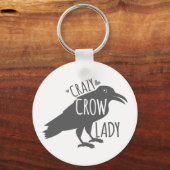 Crazy Crow Lady Sleutelhanger (Voorkant)
