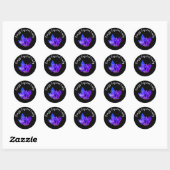 Crazy Crystal Lady Black Ronde Sticker (Vel)