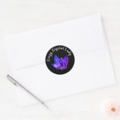 Crazy Crystal Lady Black Ronde Sticker (Envelop)