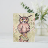 Crazy Cute Owl Briefkaart (Staand voorkant)