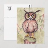 Crazy Cute Owl Briefkaart (Voorkant / Achterkant)