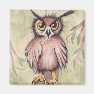 Crazy Cute Owl Magneet