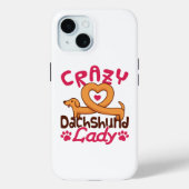 Crazy Dachshund Lady Doxie mama Case-Mate iPhone Case (Achterkant)