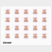 Crazy Dachshund Lady Doxie mama Ronde Sticker (Vel)