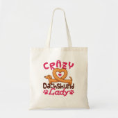 Crazy Dachshund Lady Doxie mama Tote Bag (Voorkant)