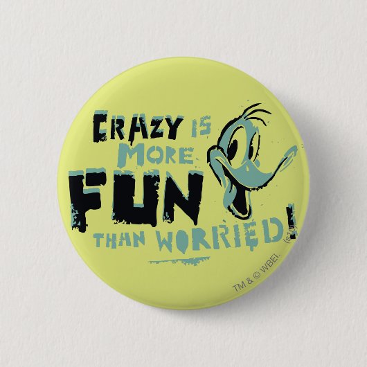  Crazy DAFFY DUCK™ Ronde Button 5,7 Cm (Voorkant)