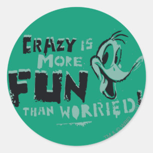 Crazy DAFFY DUCK™ Ronde Sticker