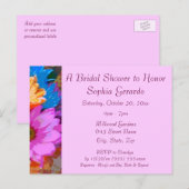 "Crazy Daisies" (1) - Uitnodiging voor bruidsdouch Briefkaart (Voorkant / Achterkant)