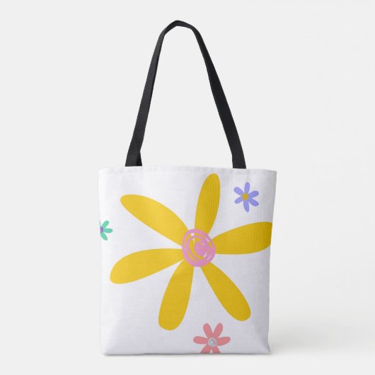 Crazy Daisy 2 Tote Bag (Achterkant)