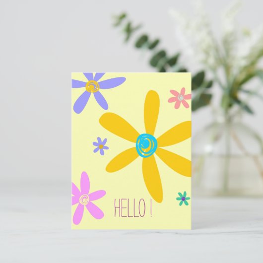 Crazy Daisy Briefkaart (Staand voorkant)