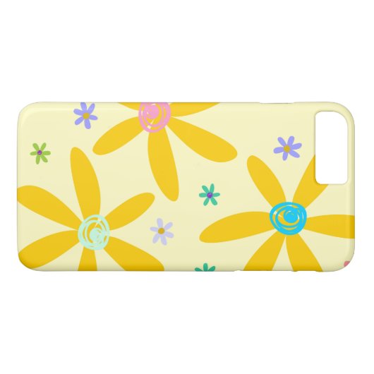 Crazy Daisy Case-Mate iPhone Case (Achterkant (Horizontaal))