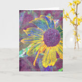 Crazy Daisy Digital Art Kaart (Gele Bloem)