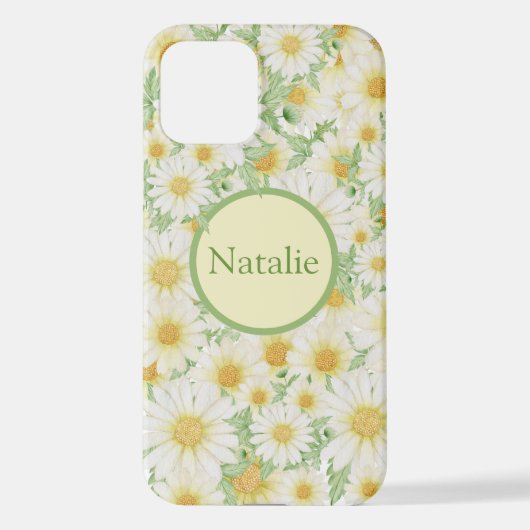 Crazy Daisy Floral Personalized iPhone Case iPhone Hoesje (Achterkant)