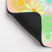 Crazy Daisy retro style mousepad Flower power Muismat (Hoek)