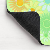 Crazy Daisy retro style mousepad Flower power Muismat (Hoek)