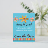 Crazy Daisy "Save the Date" Briefkaart (Staand voorkant)