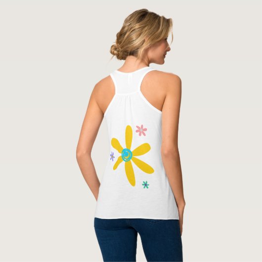 Crazy Daisy Tanktop (Volledige Achterkant)