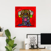 Crazy Dalmatian Poster met aangedekte gezicht (Thuiskantoor)