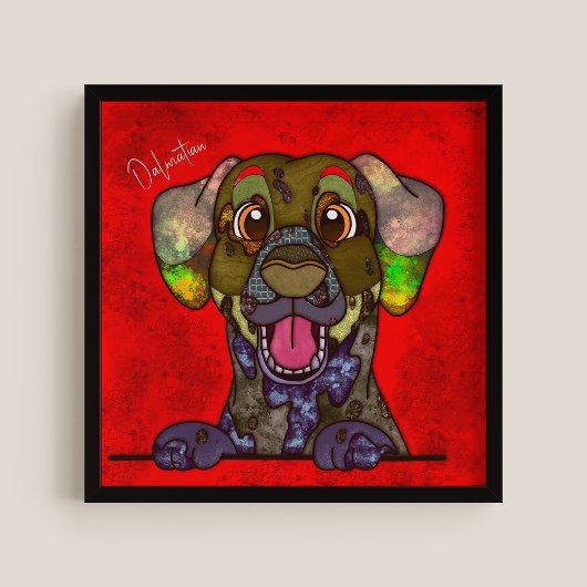Crazy Dalmatian Poster met aangedekte gezicht