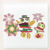 Crazy dance gingerbread   glazen onderzetter (Voorkant)