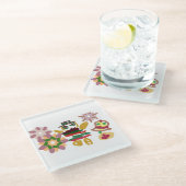 Crazy dance gingerbread   glazen onderzetter (Schuin)