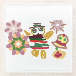 Crazy dance gingerbread   glazen onderzetter