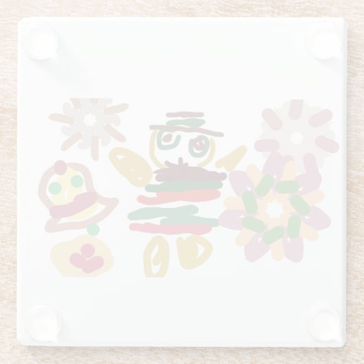 Crazy dance gingerbread glazen onderzetter (Achterkant)