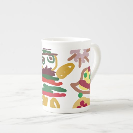 Crazy dance gingerbread porselein kop (Voorkant rechts)