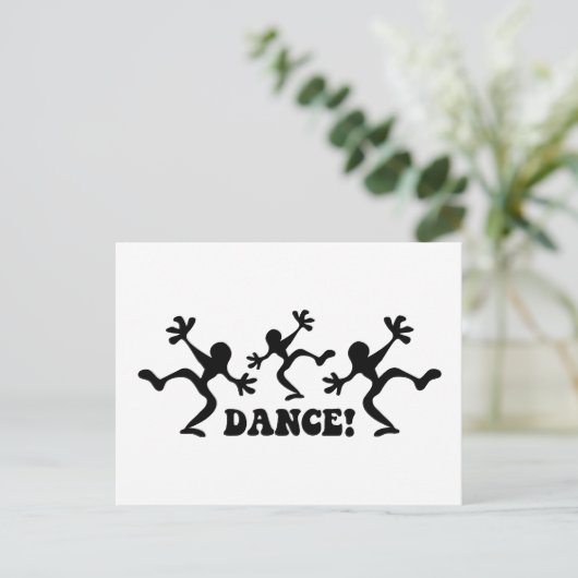 Crazy Dancers Briefkaart (Staand voorkant)