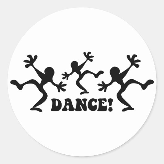 Crazy Dancers Ronde Sticker (Voorkant)